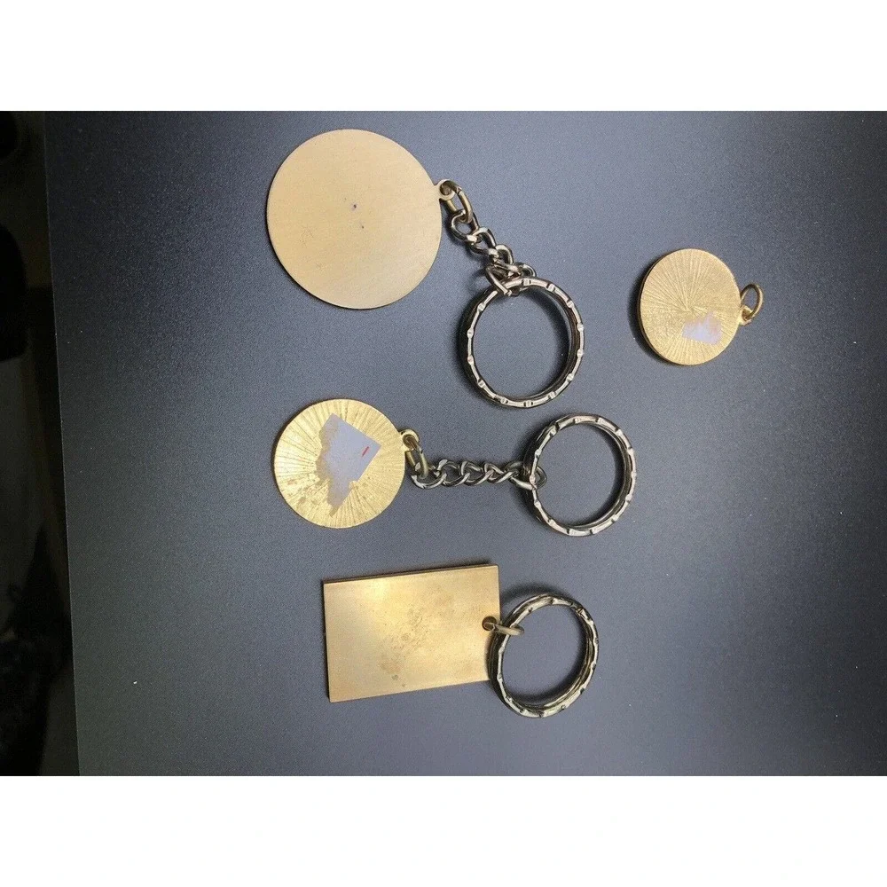 Lot Of 4 Liberty Dimes Coin In Vintage Gold-tone Keychains‎ Antique Coin